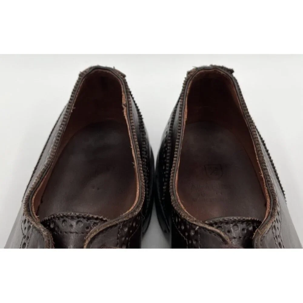 Allen Edmonds Lexington Oxford Brogue Cap-Toe Shoes Leather Dark Brown 10.5D